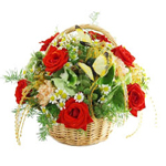 Here is everything you need for a holiday surprise. This gift set contains a plush cuddly stuffed toy and a rose for your loved one in Russia.