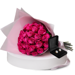 Rosy Radiance and Diamond Earrings Gift Set