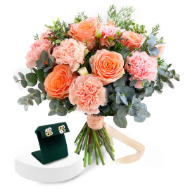Clover Earrings and Radiance Bouquet Gift Set