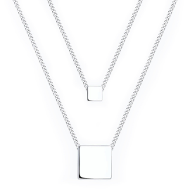 Luminous Geometry Silver Necklace