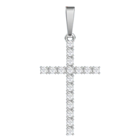 Celestial Zirconia Cross Pendant